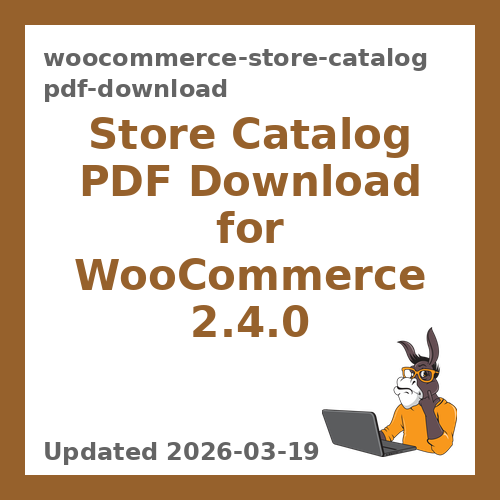 WooCommerce Store Catalog PDF Download 2.4.0