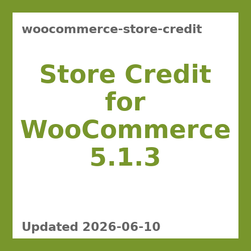 WooCommerce Store Credit 5.1.3