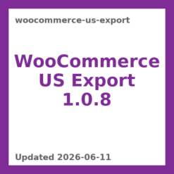 WooCommerce US Export 1.0.8