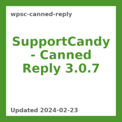 SupportCandy – Canned Reply 3.0.7