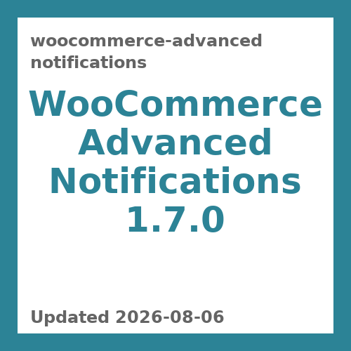 WooCommerce Advanced Notifications 1.7.0