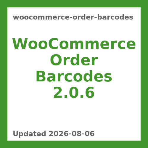 WooCommerce Order Barcodes 2.0.6