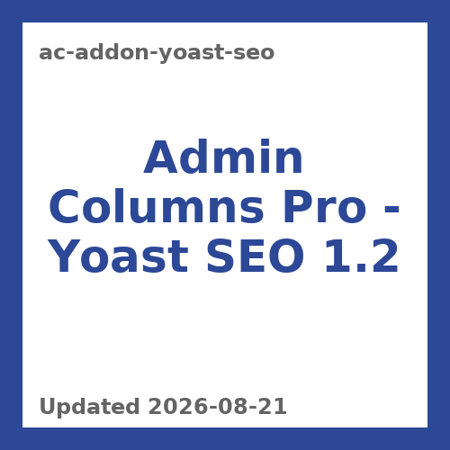 Admin Columns Pro - Yoast SEO 1.2