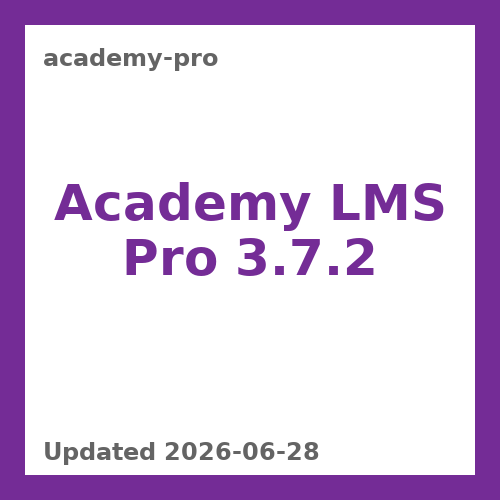 Academy LMS Pro 3.7.2