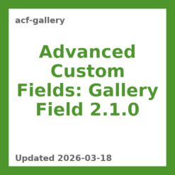 Advanced Custom Fields: Gallery Field 2.1.0