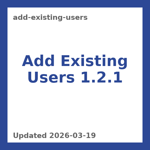 Add Existing Users 1.2.1