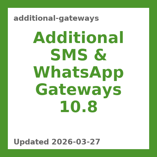 Additional SMS Gateways 10.8