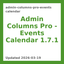 Admin Columns Pro – Events Calendar 1.7.1