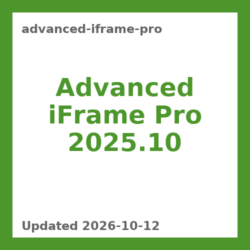 Advanced iFrame Pro 2025.10