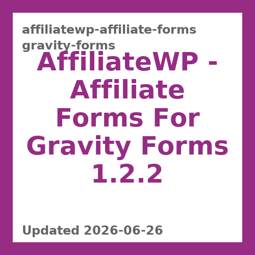 AffiliateWP - Affiliate Forms For Gravity Forms 1.2.2
