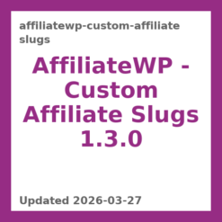 AffiliateWP – Custom Affiliate Slugs 1.3.0