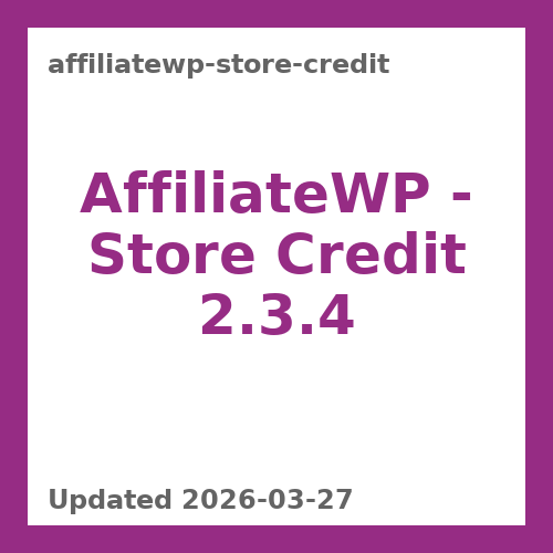 AffiliateWP – Store Credit 2.3.4