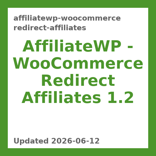 AffiliateWP – WooCommerce Redirect Affiliates 1.2