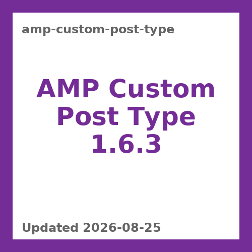 AMP Custom Post Type 1.6.3