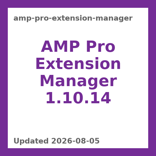 AMP Pro Extension Manager 1.10.14