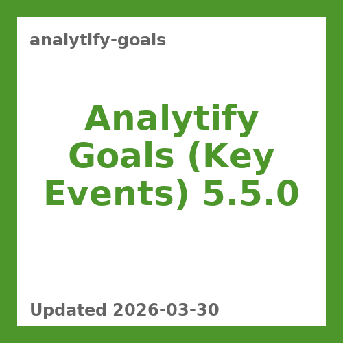 Analytify Goals 5.5.0