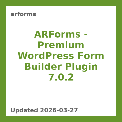 ARForms - Premium WordPress Form Builder Plugin 7.0.2