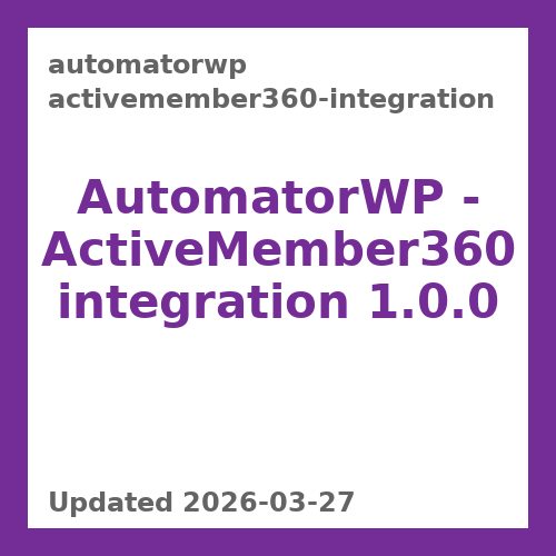 AutomatorWP - ActiveMember360 integration 1.0.0