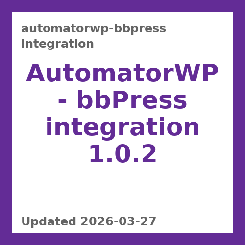 AutomatorWP - bbPress integration 1.0.2
