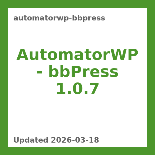 AutomatorWP – bbPress 1.0.7
