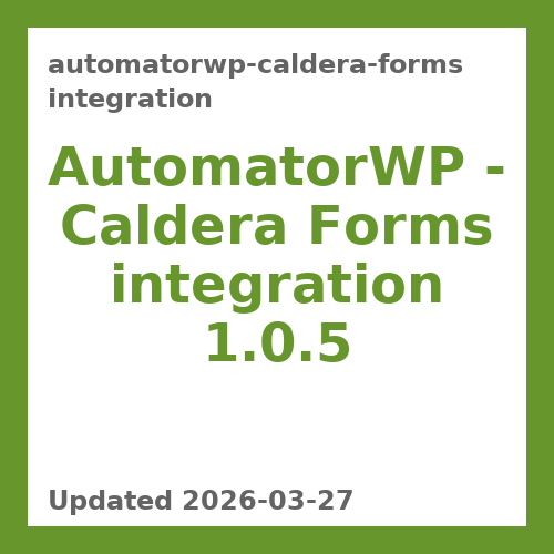AutomatorWP - Caldera Forms integration 1.0.5