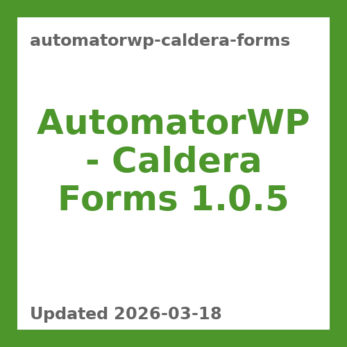 AutomatorWP – Caldera Forms 1.0.5