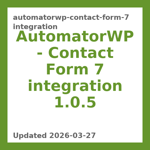 AutomatorWP - Contact Form 7 integration 1.0.5