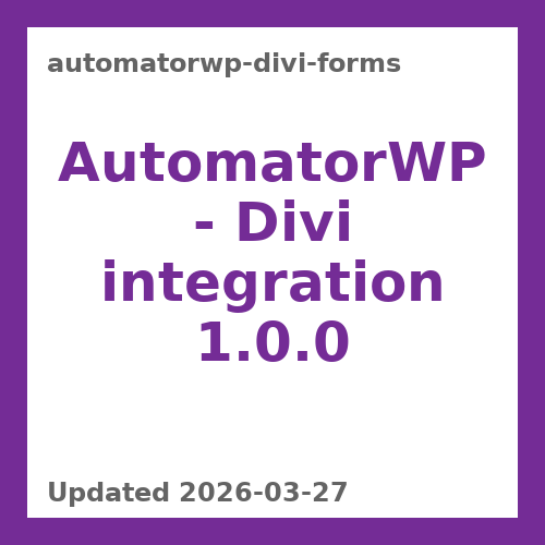 AutomatorWP - Divi integration 1.0.0