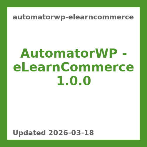 AutomatorWP – eLearnCommerce 1.0.0