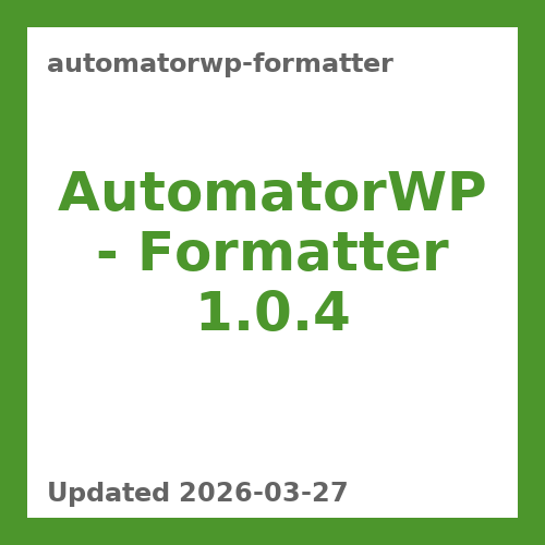 AutomatorWP - Formatter 1.0.4