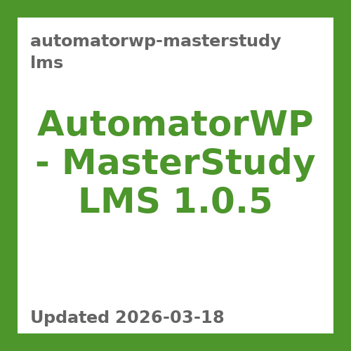 AutomatorWP – MasterStudy LMS 1.0.5