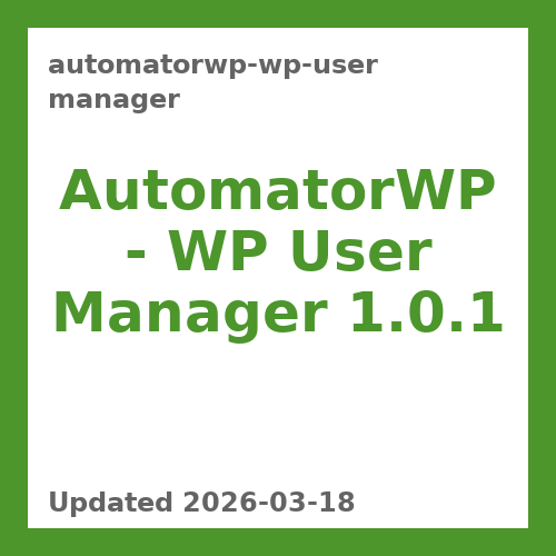 AutomatorWP – WP User Manager 1.0.1