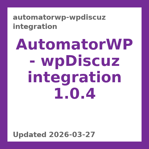 AutomatorWP - wpDiscuz integration 1.0.4