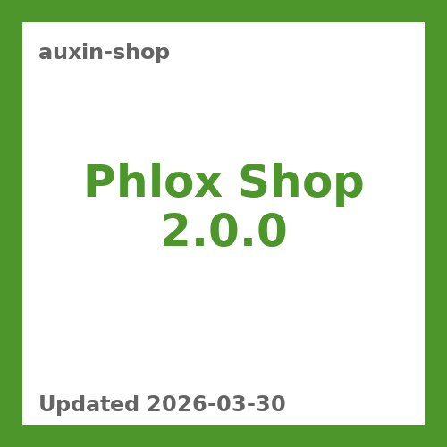 Phlox Shop 2.0.0