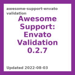 Awesome Support: Envato Validation 0.2.7