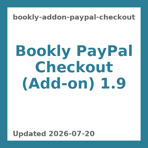 Bookly PayPal Checkout (Add-on) 1.9