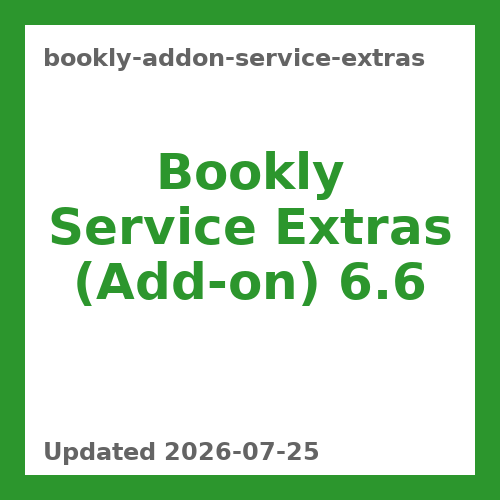 Bookly Service Extras (Add-on) 6.6