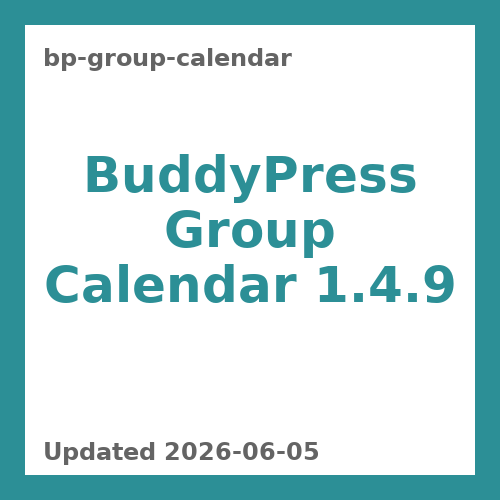 BuddyPress Group Calendar 1.4.9