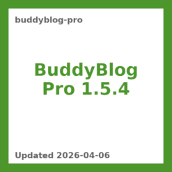BuddyBlog Pro 1.5.4