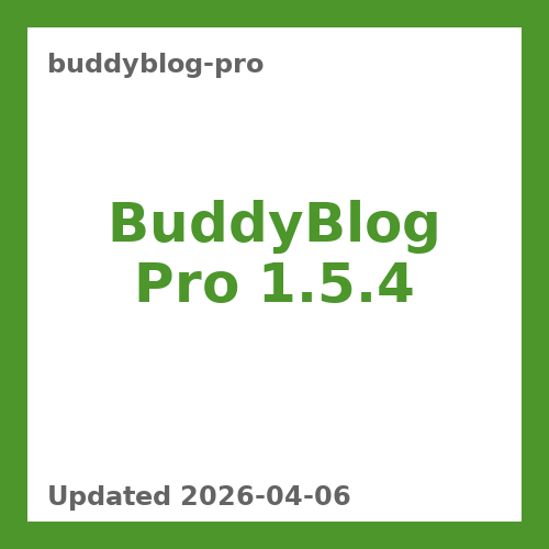BuddyBlog Pro 1.5.4