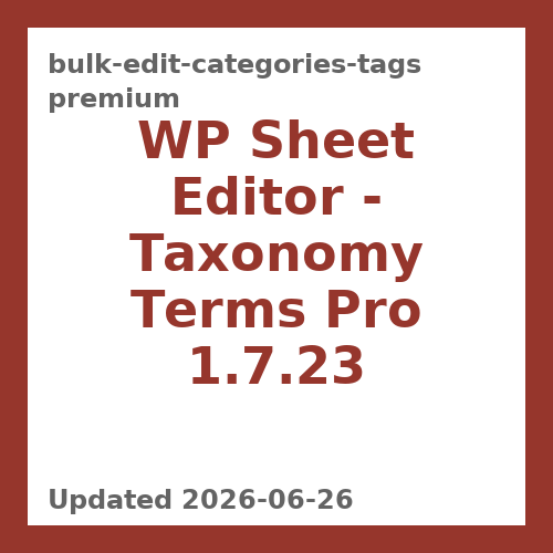 WP Sheet Editor - Taxonomy Terms Pro 1.7.23
