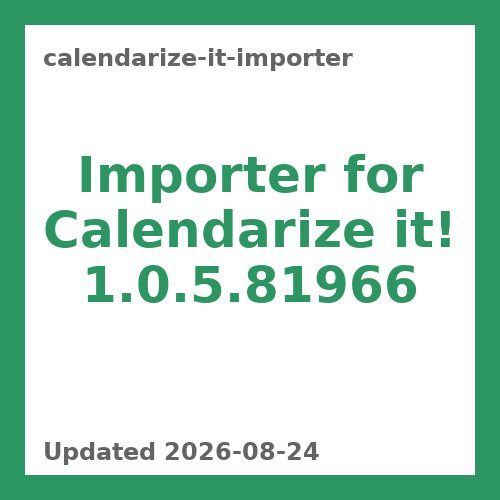 Importer for Calendarize it! 1.0.5.81966