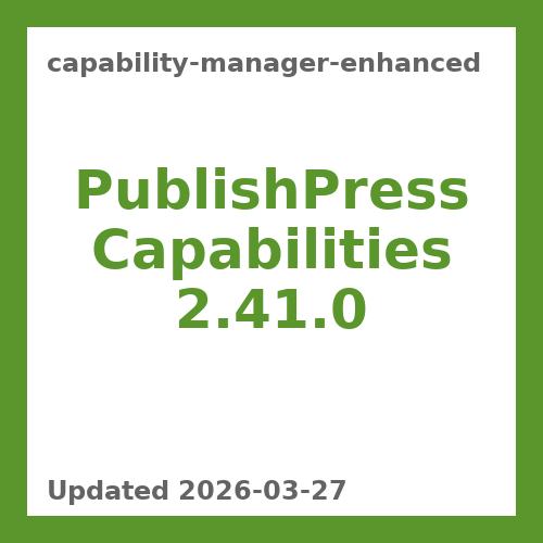 PublishPress Capabilities 2.41.0