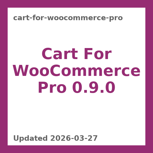 Cart For WooCommerce Pro 0.9.0