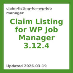 Claim Listing for WP Job Manager 3.12.4