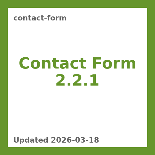 Contact Form 2.2.1