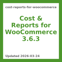 Cost & Reports for WooCommerce 3.6.3