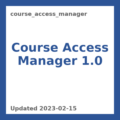Course Access Manager 1.0