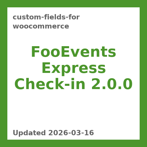 FooEvents Seating 2.0.0