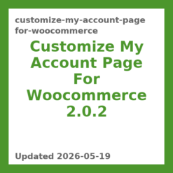 Customize My Account Page For Woocommerce 2.0.2